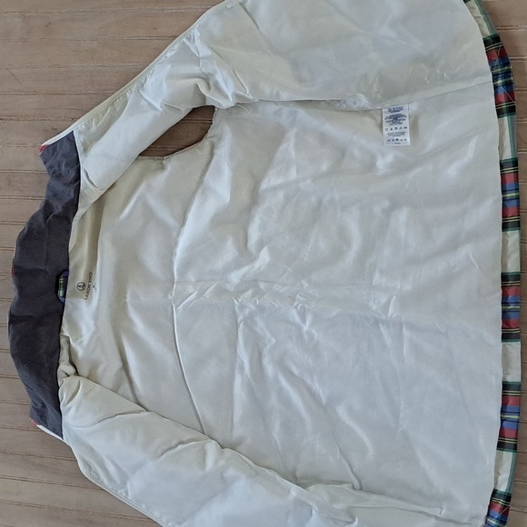 Land's End Quited Plaid Tailored Fitted  Zip Preppy Nautical Puffer Coat Vest - Picture 6 of 9